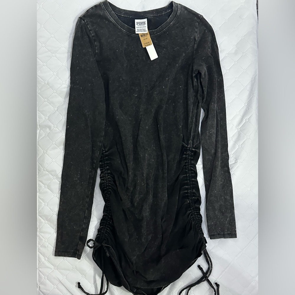 Victoria's Secret PINK Long Sleeve Cinche Side-String Dress